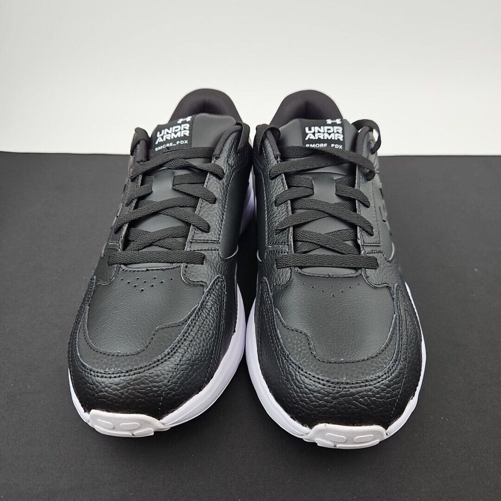 Under Armour Edge LTHR Black White 3028375-001 Men's Size 14 - Picture 2 of 7